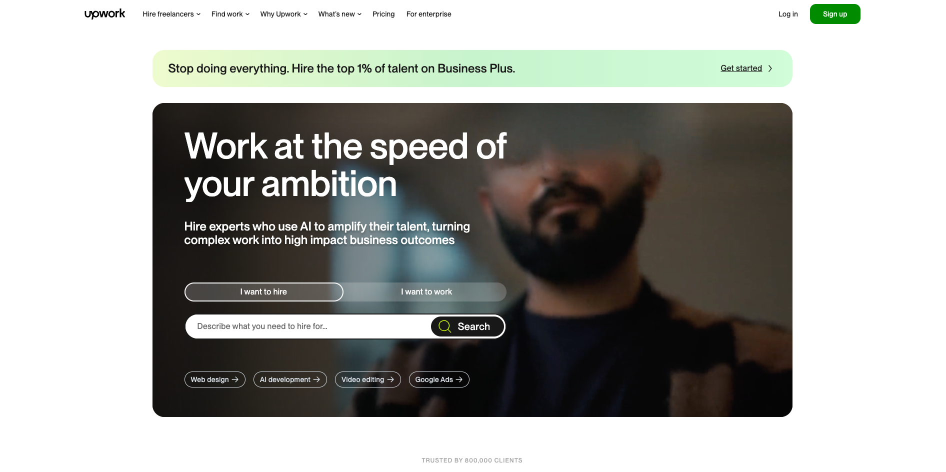 upwork homepage
