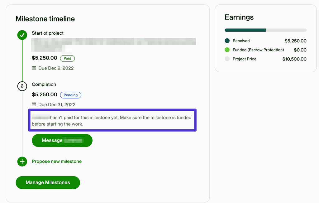 upwork payment